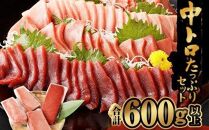 ge005　厳選天然本マグロ　中トロ たっぷりセット６００ｇ以上 本まぐろ 赤身 100% 冷凍 刺身 海鮮 丼