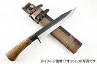 土佐鍛造ハンティングナイフ【ダマスカス15層青2鋼】両刃 180