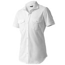 DJS-003 decollouomo メンズパイロットシャツ半袖（生地／コンコルド）ピュアホワイト／Sサイズ