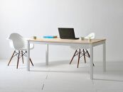 ツートーンダイニングテーブル（ナチュラル／ホワイト）１５０　北欧デザインの椅子にピッタリのテーブルを低予算にて