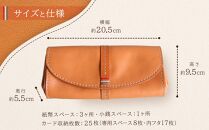 【革工房Japlish】アコーディオン長財布【キャメル】デザインと機能性を両立したロングセラー＜福岡市の本革製品＞