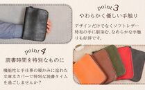 本革ブックカバー | ファスナーで文庫本を保護【ブラック】 博多革工房 Japlish | ジャプリッシュ