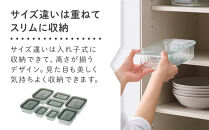 耐熱ガラス容器8点セット&nbsp;TGS-8S&nbsp;クリアブラック