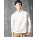 ◆サイズ：S◆【切り替えデザイン付き】 カリフォルニアコットン メンズTシャツ レギュラーフィット 長袖｜クルーネック　