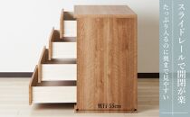 【アルファタカバ】60cm幅4段(奥深タイプ55cm)&nbsp;押し入れ&nbsp;収納&nbsp;キャスター&nbsp;収納&nbsp;引き出し&nbsp;棚&nbsp;収納棚&nbsp;おしゃれ&nbsp;幅60cm&nbsp;奥行55cm&nbsp;高さ86cm&nbsp;スフレ（ナチュラル）