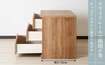 【アルファタカバ】80cm幅3段(奥深タイプ55cm)&nbsp;押し入れ&nbsp;収納&nbsp;キャスター&nbsp;収納&nbsp;引き出し&nbsp;棚&nbsp;収納棚&nbsp;おしゃれ&nbsp;幅80cm&nbsp;奥行55cm&nbsp;高さ67cm&nbsp;スフレ（ナチュラル）