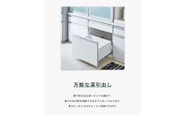 【開梱設置】ヘネシー 食器棚 幅100cm 食器棚 引き戸 完成品 ホワイト 食器 収納 大川家具 ダイニングボード