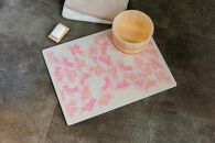 加賀友禅　珪藻土バスマット　ハナミズキ