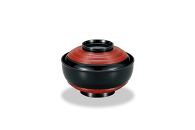<国産品 山中塗> 高級品 欅 吸物椀 塗分 5客セット