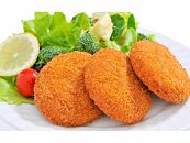 素材の味を届ける給食のコロッケ(道産こだわり原料・「卵」「乳」不使用)