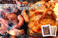 【ポイント交換専用】雲仙もみじ豚 味付き中おちカルビ スタミナ焼き(600g)・豚サーロイン西京漬け(500g)セット